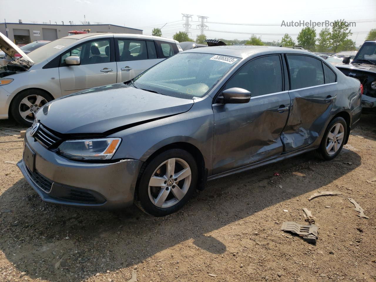 2013 Volkswagen Jetta Tdi Gray vin: 3VWLL7AJ3DM204330