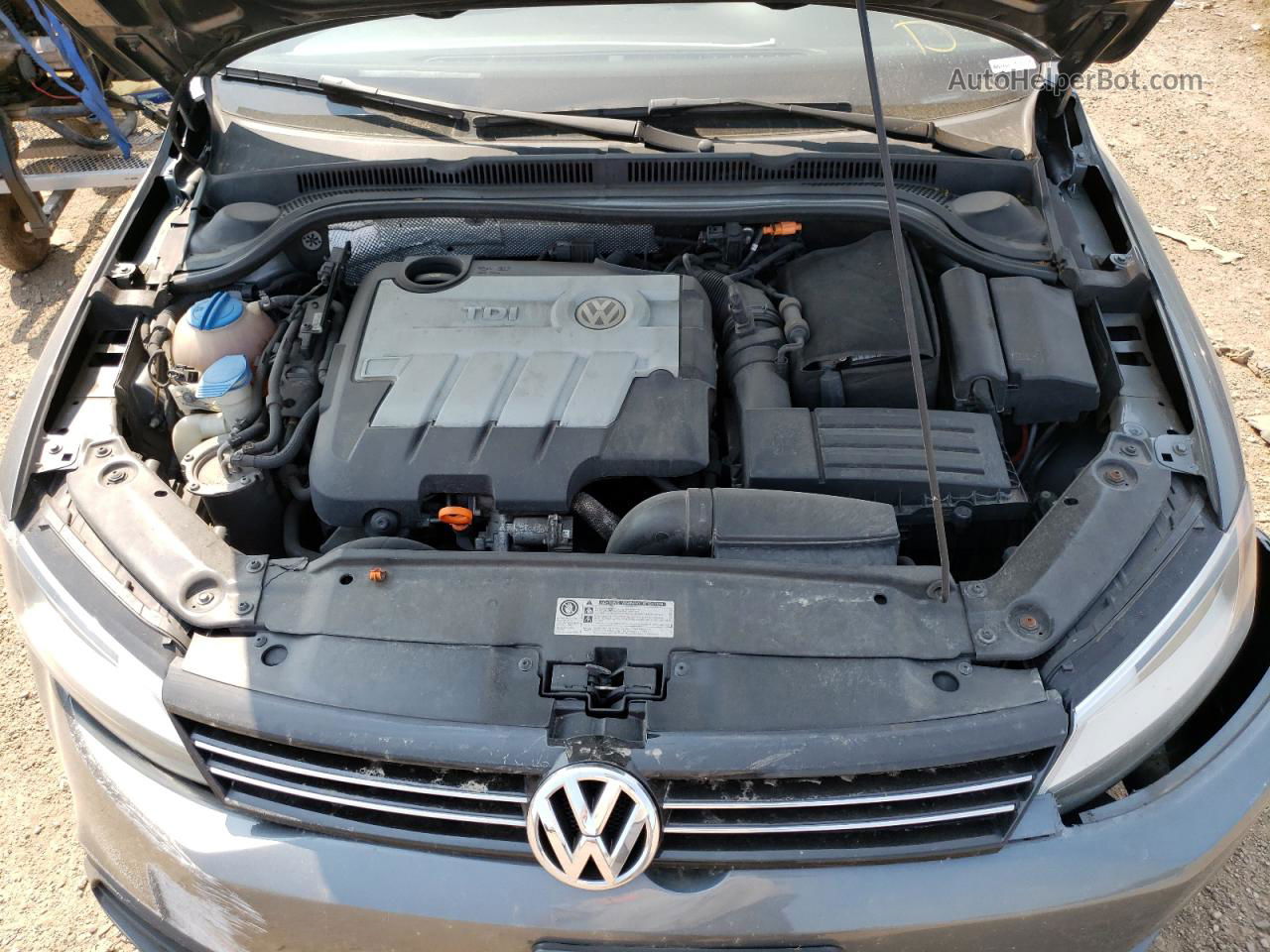 2013 Volkswagen Jetta Tdi Gray vin: 3VWLL7AJ3DM204330