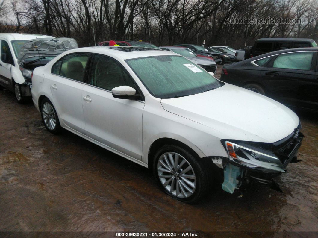 2013 Volkswagen Jetta 2.0l Tdi White vin: 3VWLL7AJ3DM381217