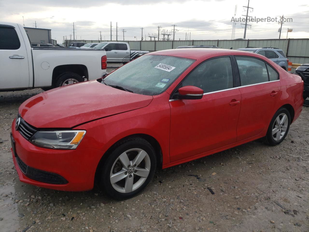 2013 Volkswagen Jetta Tdi Red vin: 3VWLL7AJ3DM430075