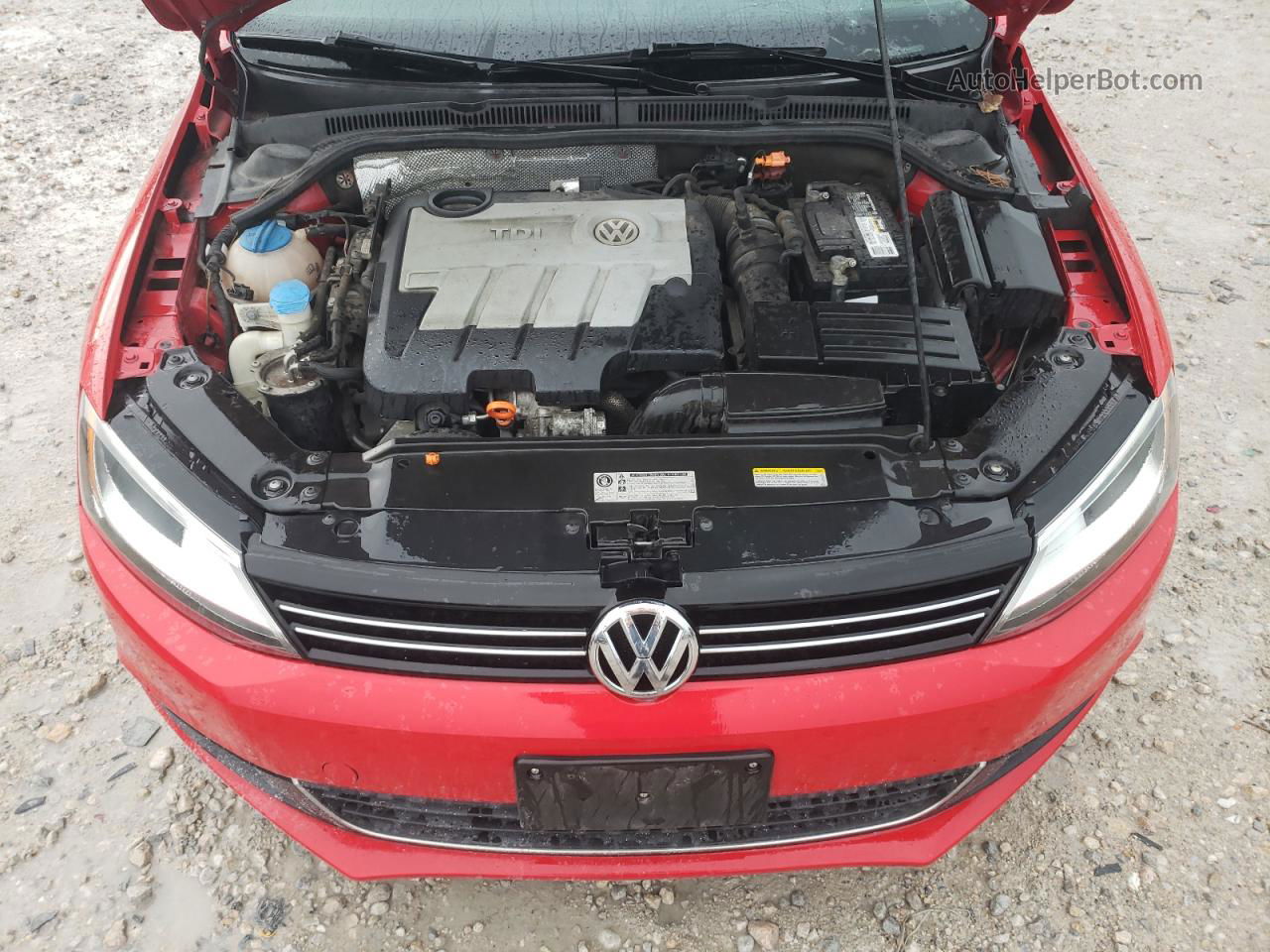 2013 Volkswagen Jetta Tdi Red vin: 3VWLL7AJ3DM430075