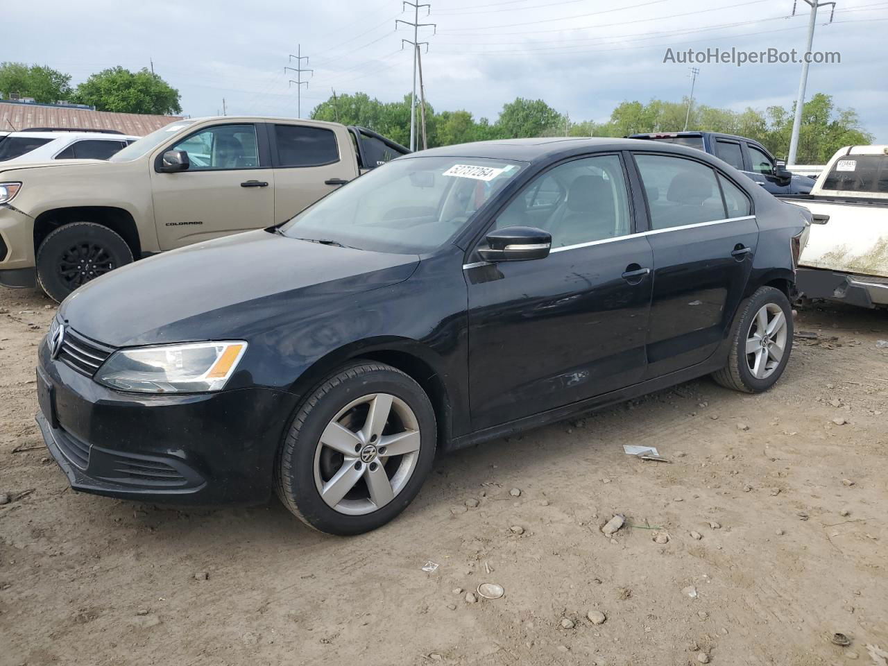 2013 Volkswagen Jetta Tdi Black vin: 3VWLL7AJ3DM440623