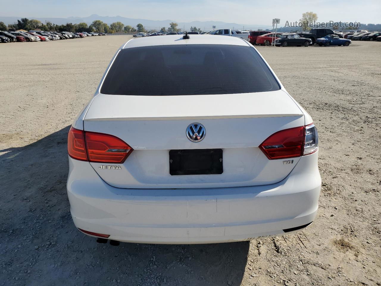 2014 Volkswagen Jetta Tdi White vin: 3VWLL7AJ3EM390730