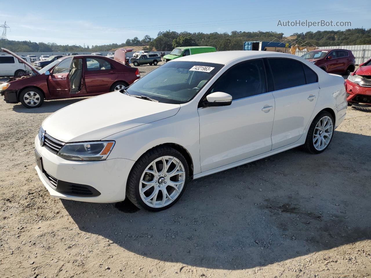 2014 Volkswagen Jetta Tdi White vin: 3VWLL7AJ3EM390730