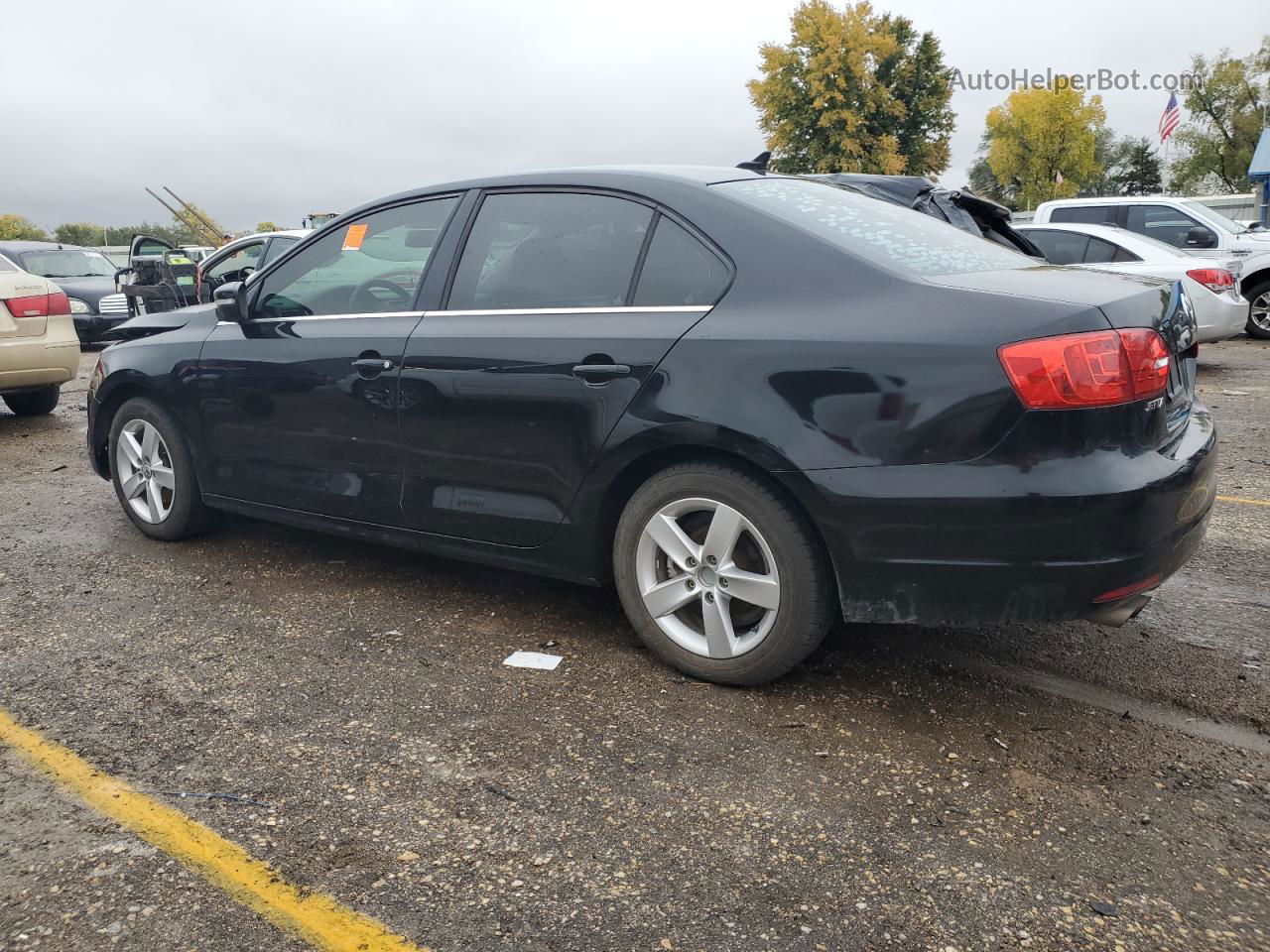 2014 Volkswagen Jetta Tdi Black vin: 3VWLL7AJ3EM419935