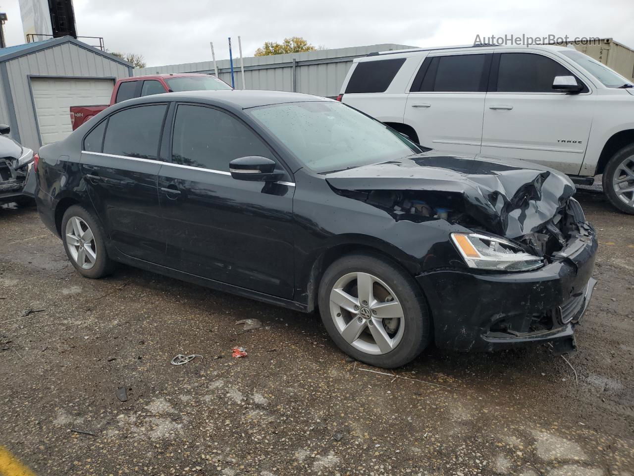 2014 Volkswagen Jetta Tdi Black vin: 3VWLL7AJ3EM419935