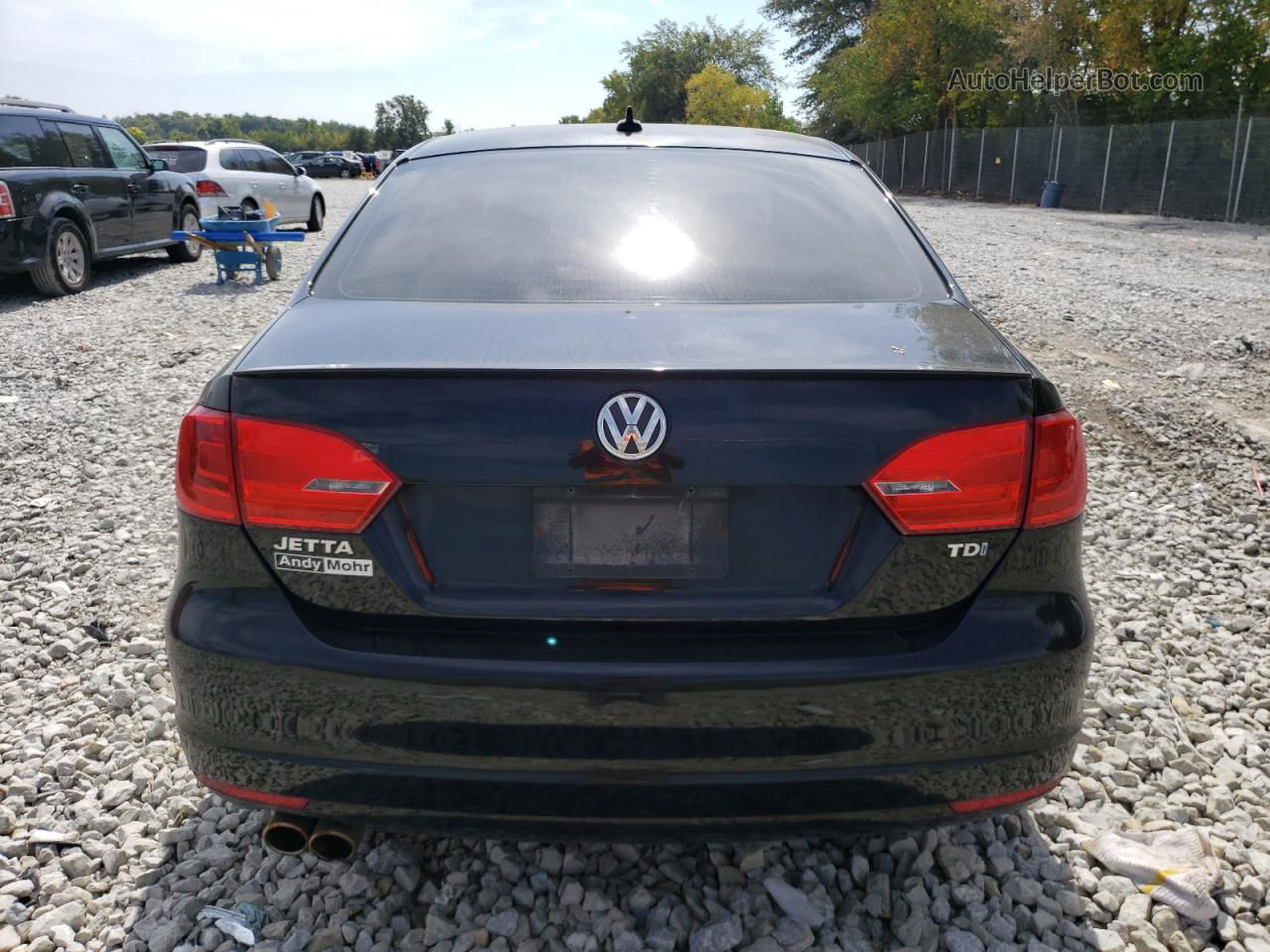 2011 Volkswagen Jetta Tdi Black vin: 3VWLL7AJ4BM069257