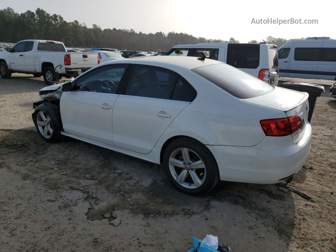 2011 Volkswagen Jetta Tdi White vin: 3VWLL7AJ4BM094708