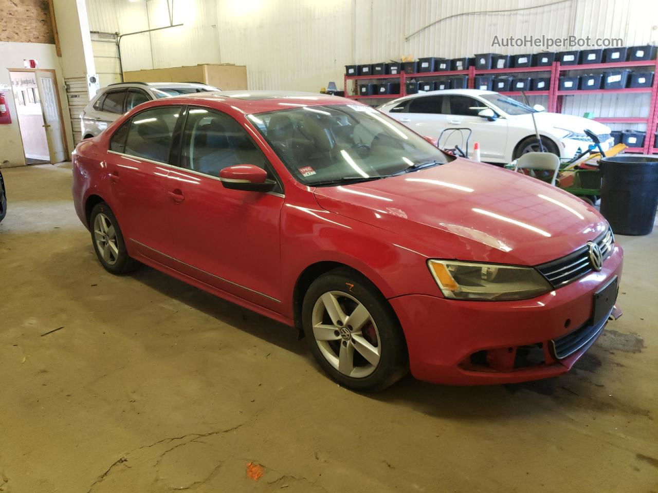 2011 Volkswagen Jetta Tdi Red vin: 3VWLL7AJ4BM117212