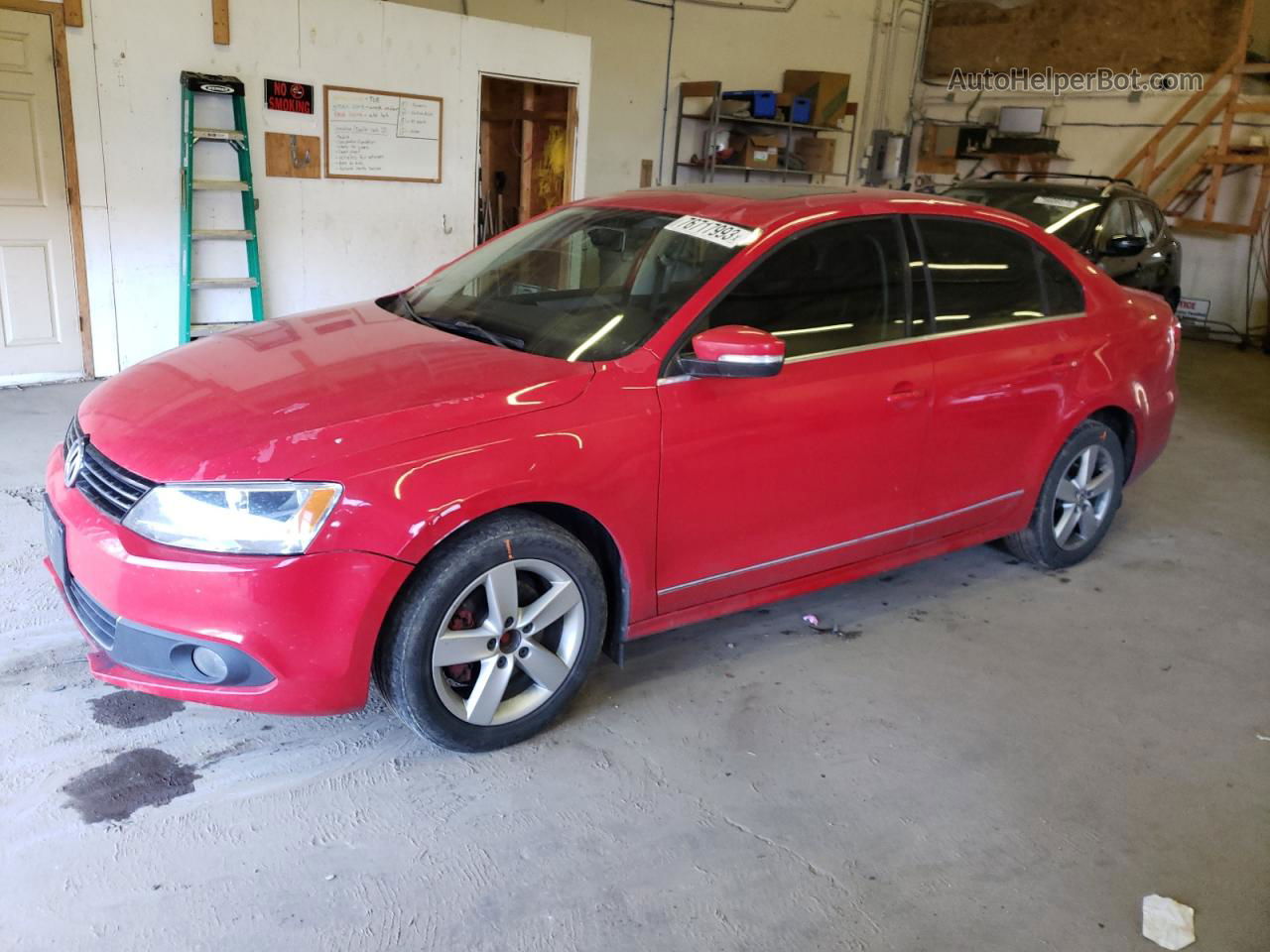 2011 Volkswagen Jetta Tdi Red vin: 3VWLL7AJ4BM117212