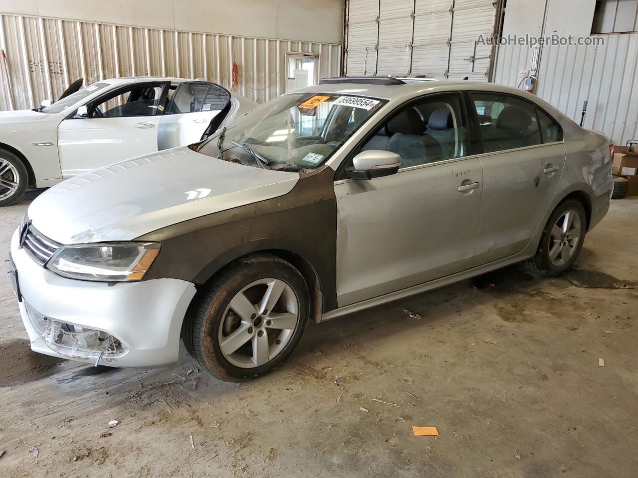 2012 Volkswagen Jetta Tdi Silver vin: 3VWLL7AJ4CM404986