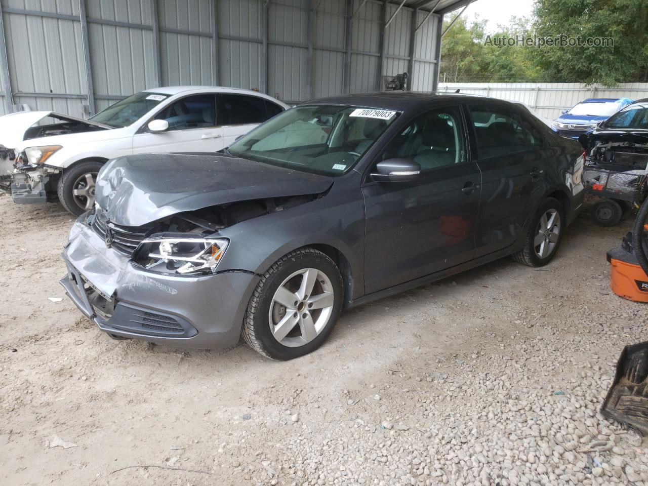 2012 Volkswagen Jetta Tdi Gray vin: 3VWLL7AJ4CM423831