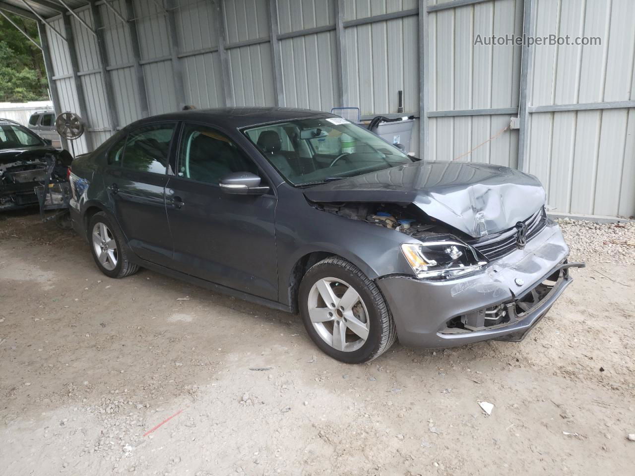 2012 Volkswagen Jetta Tdi Gray vin: 3VWLL7AJ4CM423831