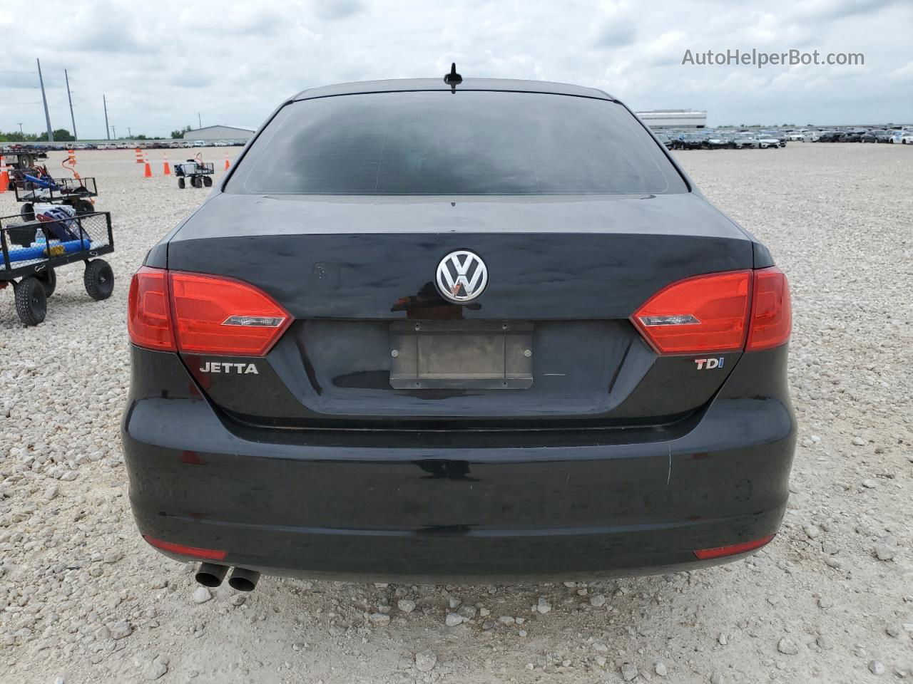 2013 Volkswagen Jetta Tdi Black vin: 3VWLL7AJ4DM272460