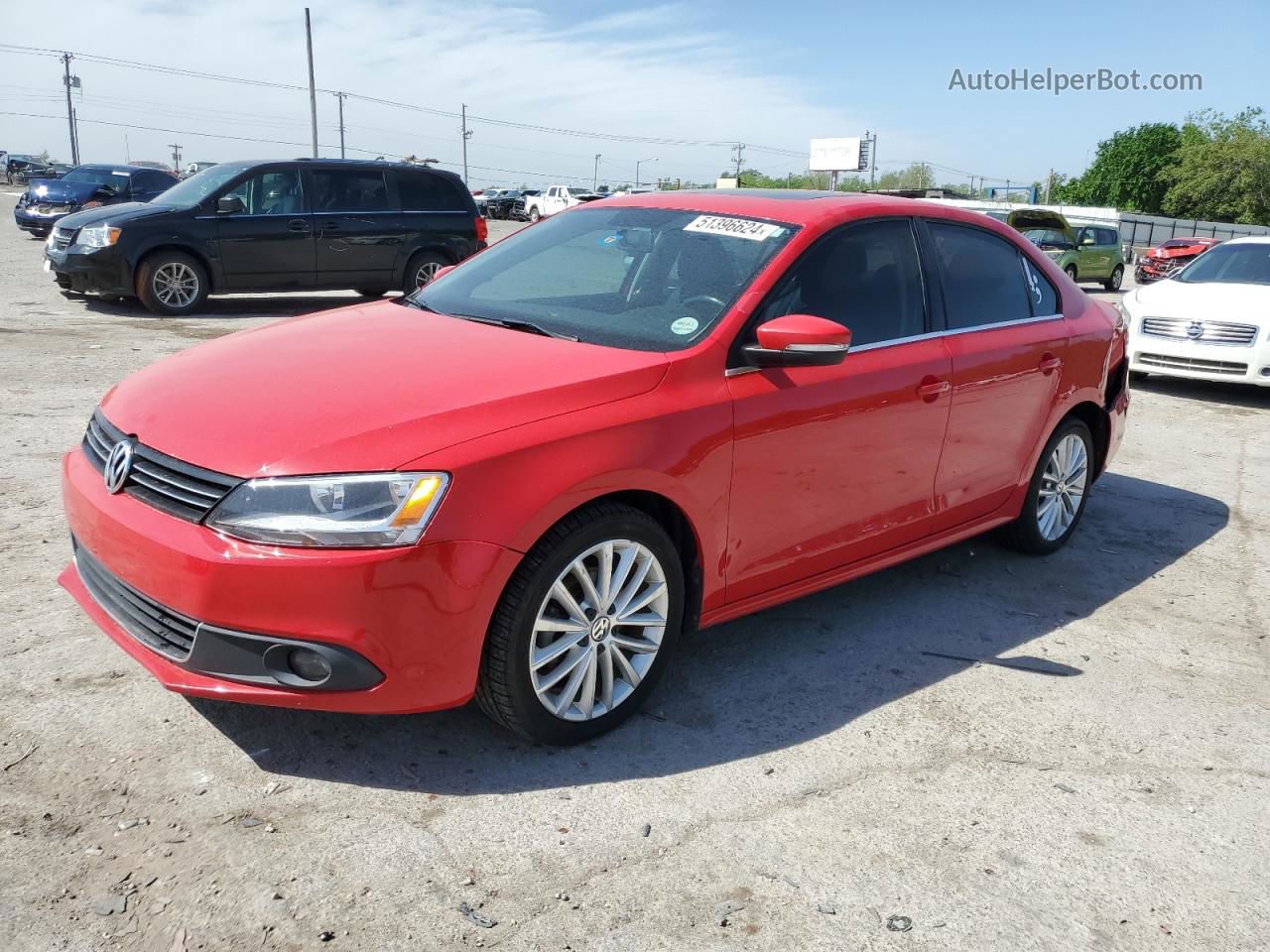 2013 Volkswagen Jetta Tdi Красный vin: 3VWLL7AJ4DM442395