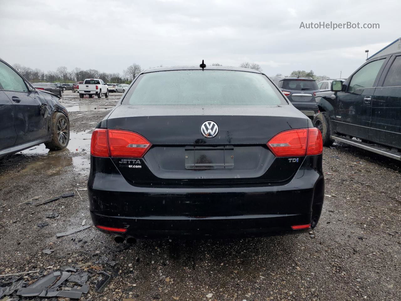 2014 Volkswagen Jetta Tdi Черный vin: 3VWLL7AJ4EM398710