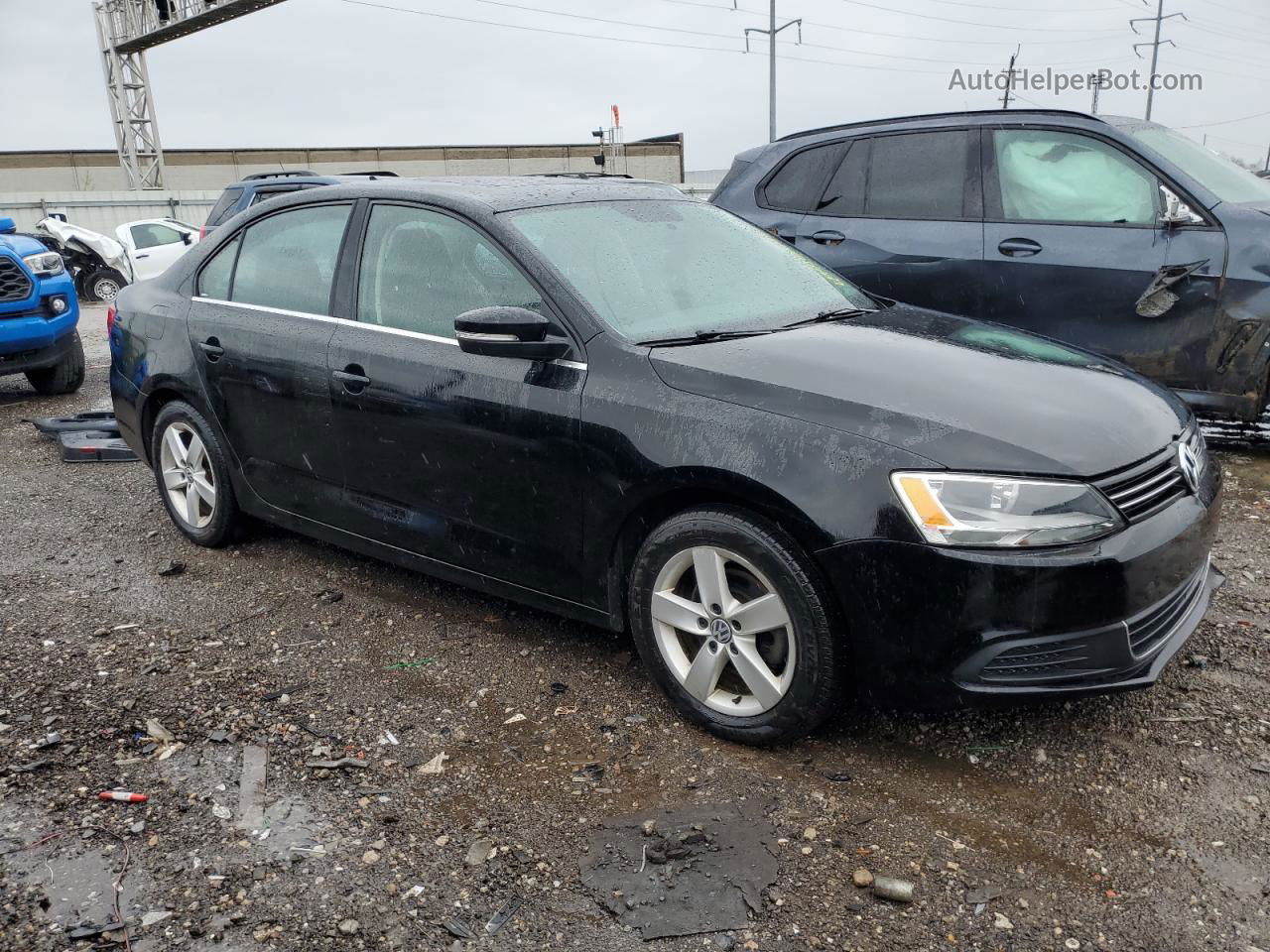 2014 Volkswagen Jetta Tdi Черный vin: 3VWLL7AJ4EM398710