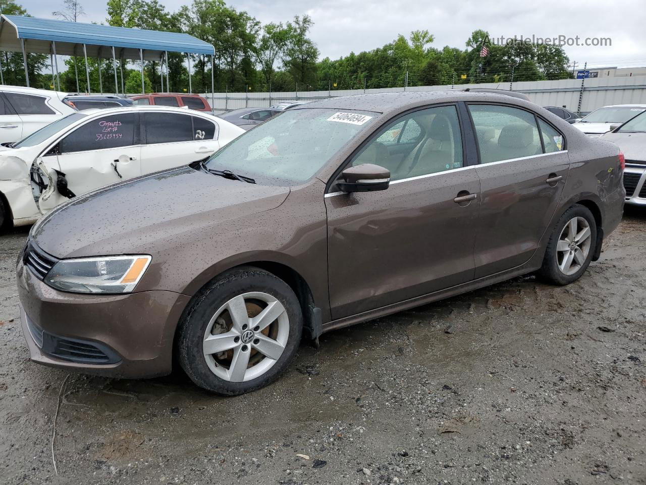 2014 Volkswagen Jetta Tdi Brown vin: 3VWLL7AJ4EM415991