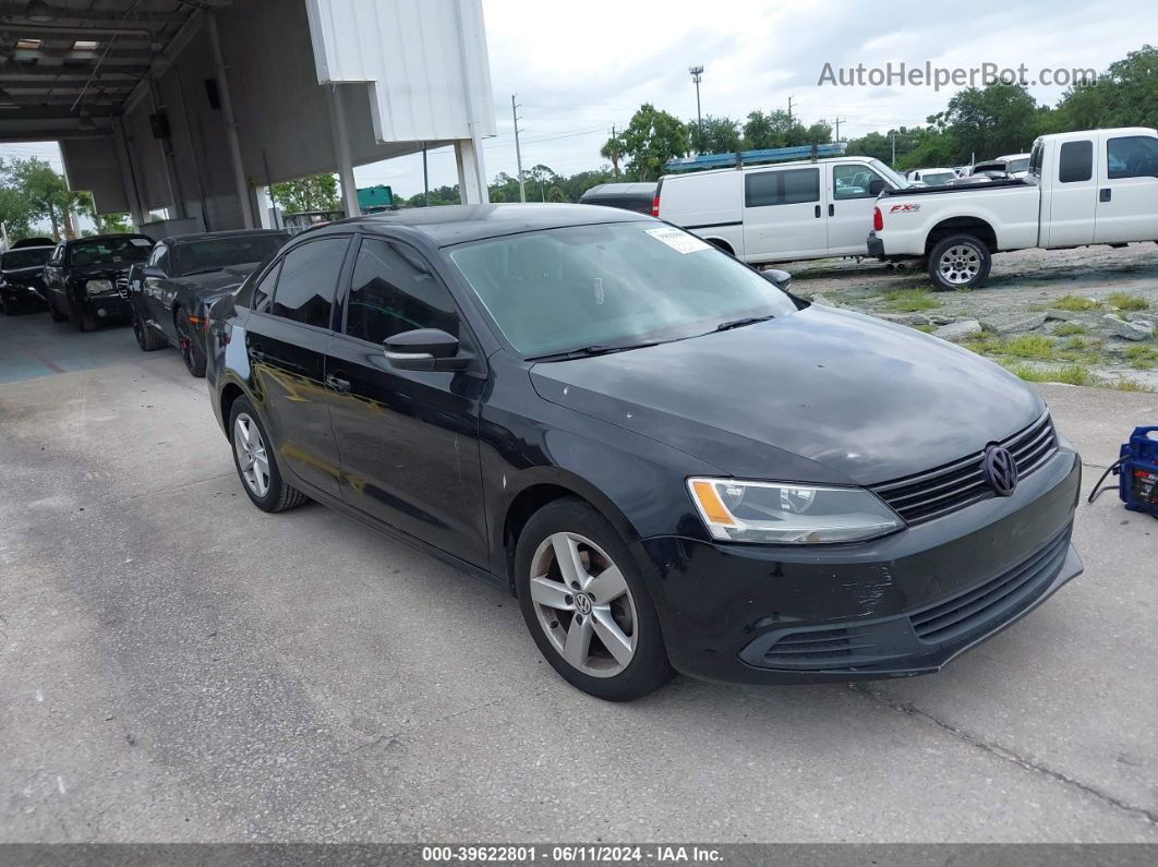 2012 Volkswagen Jetta 2.0l Tdi Black vin: 3VWLL7AJ5CM322894