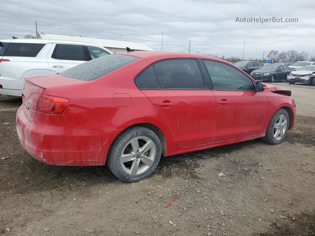 2012 Volkswagen Jetta Tdi Red vin: 3VWLL7AJ5CM325570