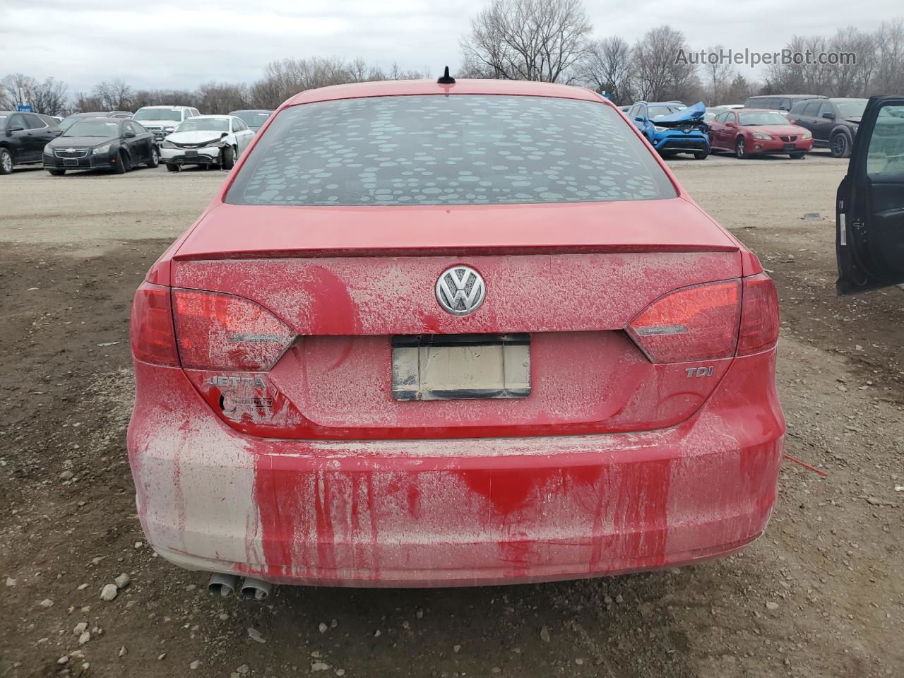 2012 Volkswagen Jetta Tdi Red vin: 3VWLL7AJ5CM325570