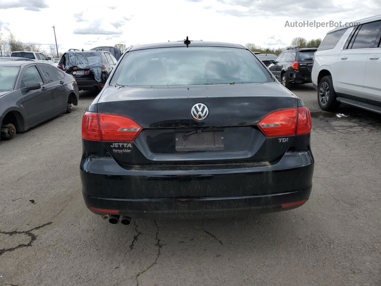 2012 Volkswagen Jetta Tdi Black vin: 3VWLL7AJ5CM424325