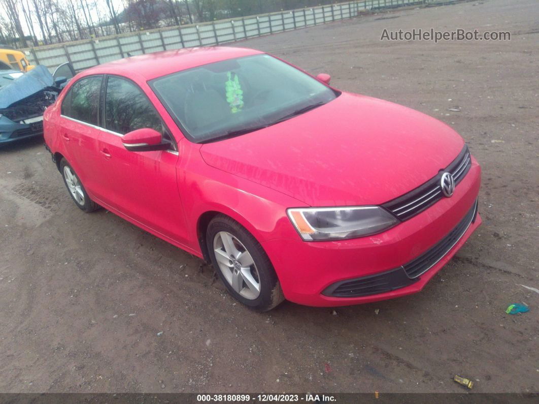 2013 Volkswagen Jetta 2.0l Tdi Red vin: 3VWLL7AJ5DM247339