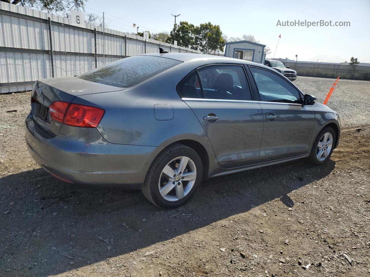 2013 Volkswagen Jetta Tdi Gray vin: 3VWLL7AJ5DM248586