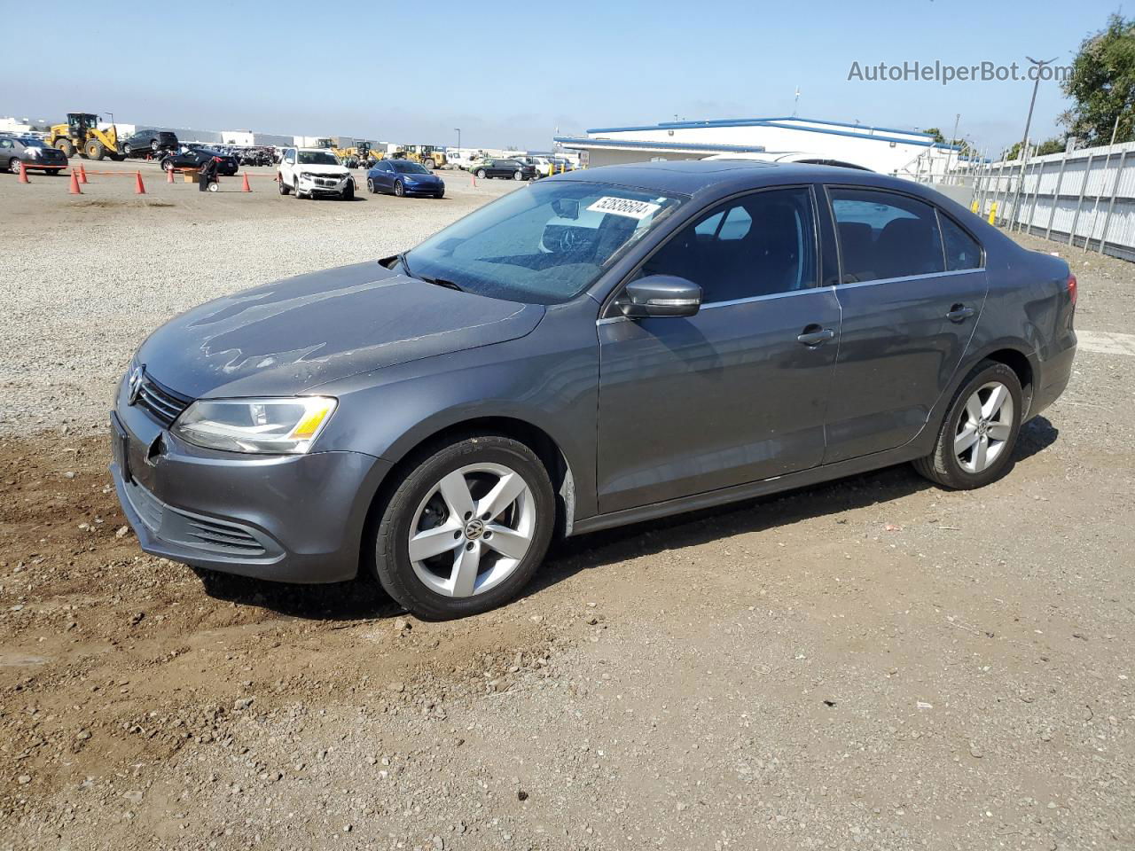 2013 Volkswagen Jetta Tdi Gray vin: 3VWLL7AJ5DM248586