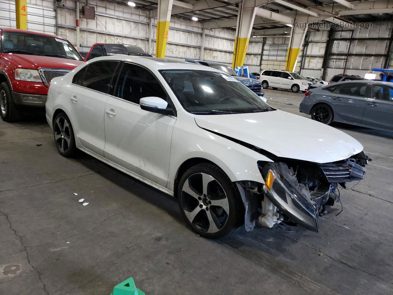 2014 Volkswagen Jetta Tdi White vin: 3VWLL7AJ5EM336782