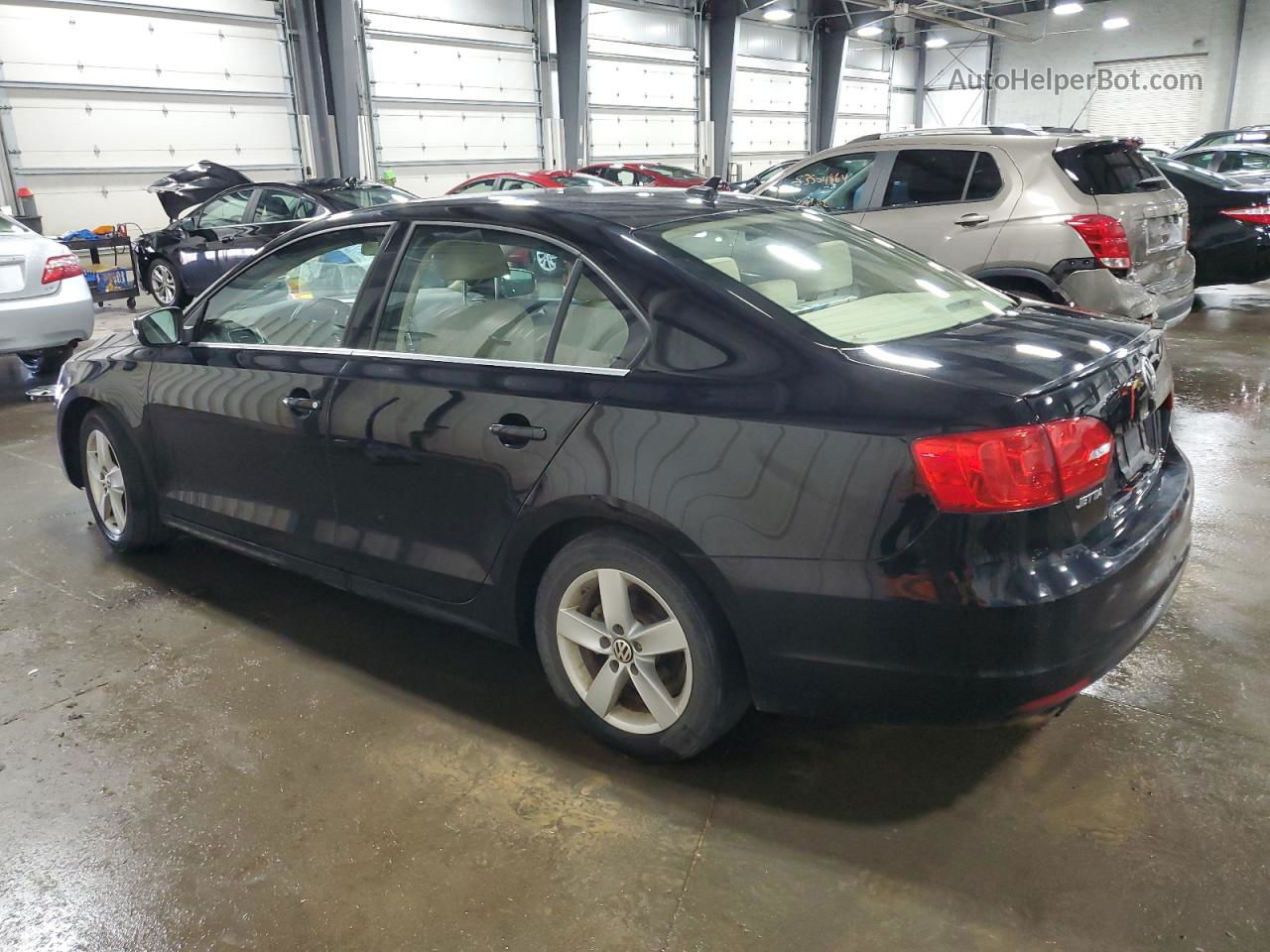 2014 Volkswagen Jetta Tdi Black vin: 3VWLL7AJ5EM378319