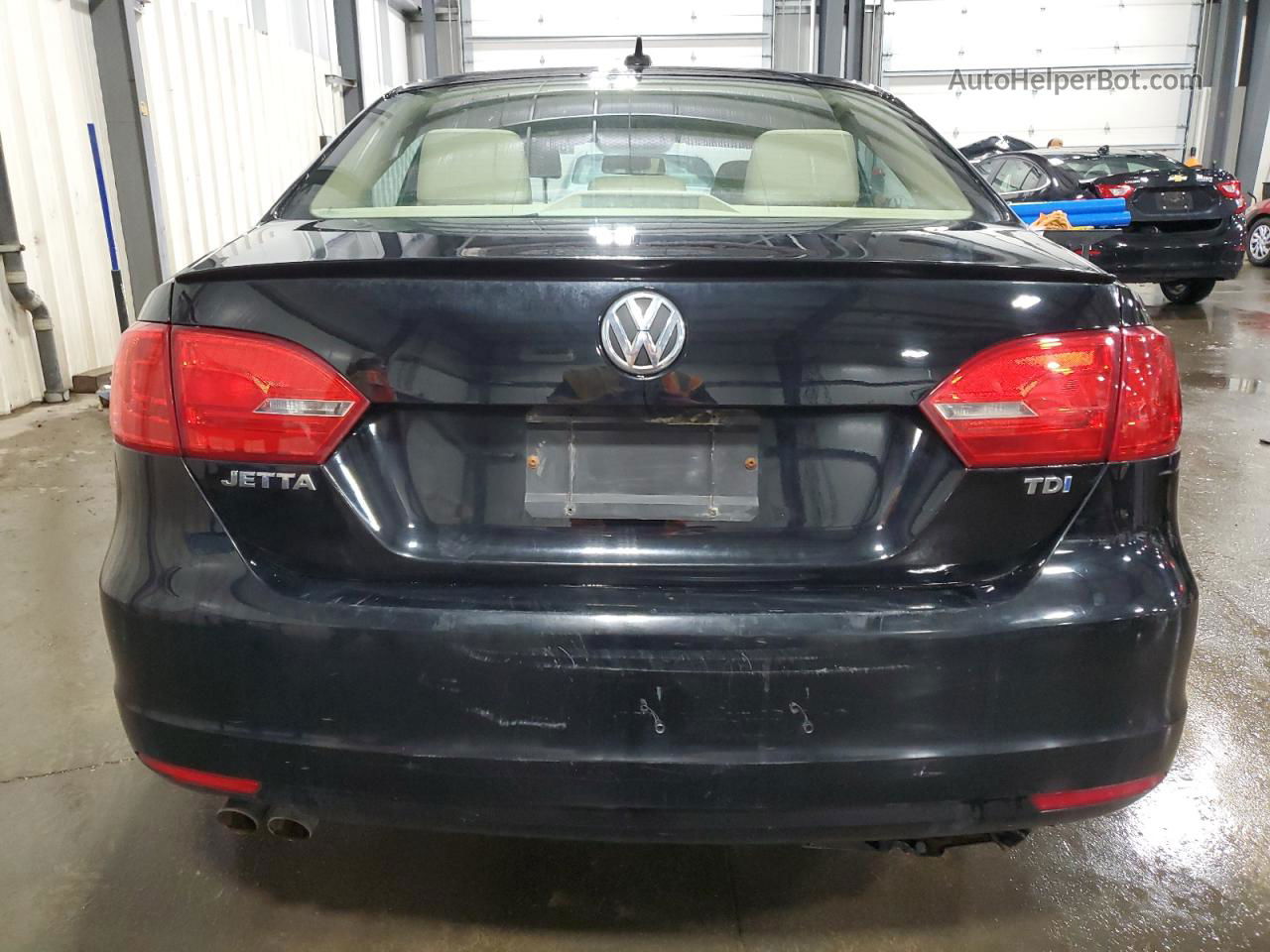 2014 Volkswagen Jetta Tdi Black vin: 3VWLL7AJ5EM378319