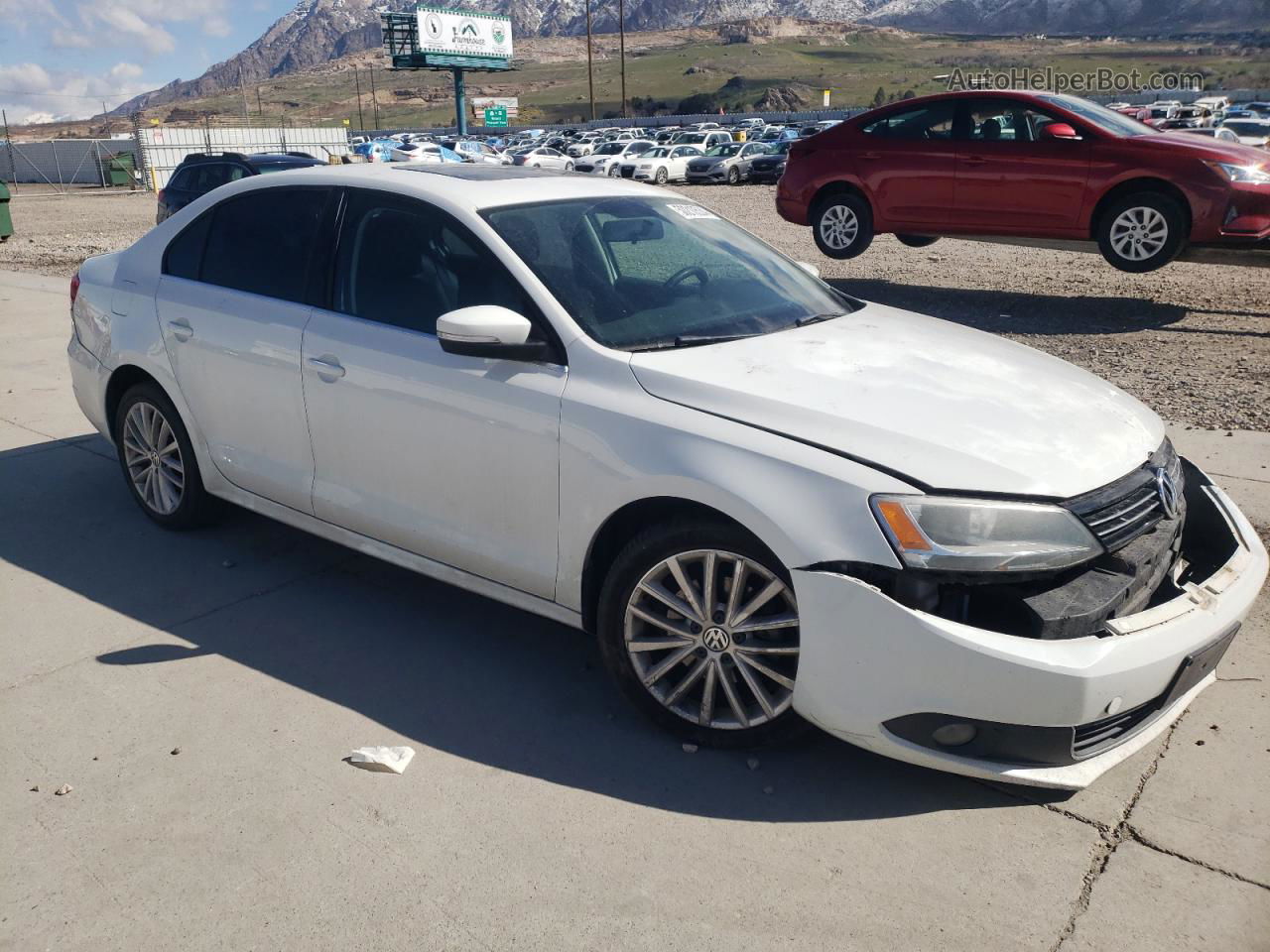 2014 Volkswagen Jetta Tdi White vin: 3VWLL7AJ5EM414199