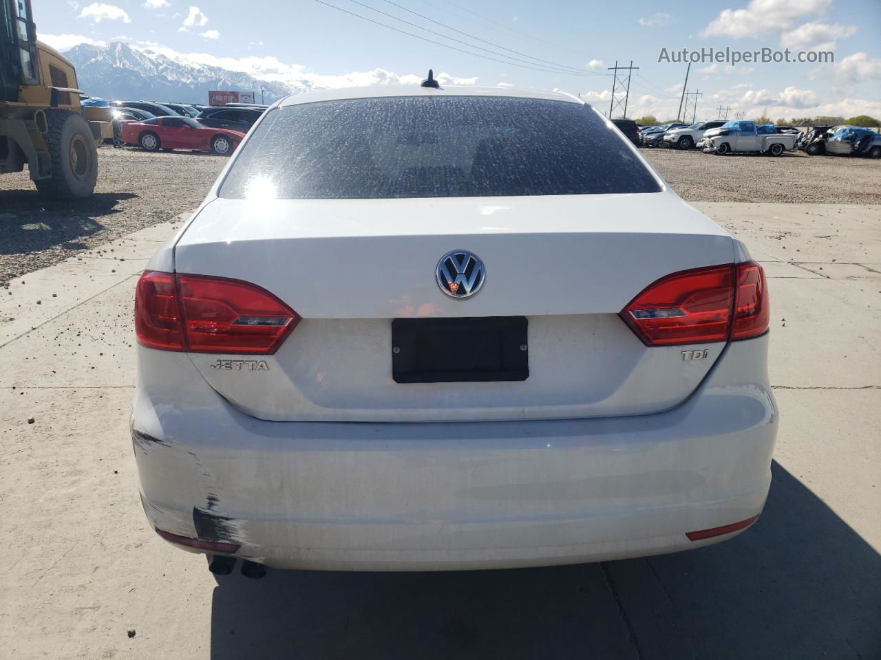 2014 Volkswagen Jetta Tdi White vin: 3VWLL7AJ5EM414199