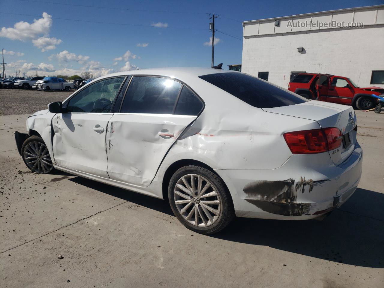 2014 Volkswagen Jetta Tdi White vin: 3VWLL7AJ5EM414199