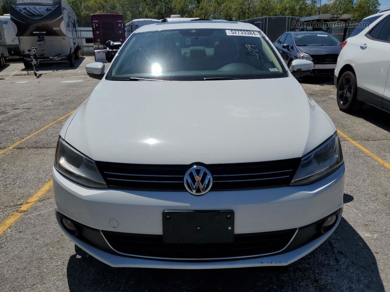 2014 Volkswagen Jetta Tdi White vin: 3VWLL7AJ5EM437398