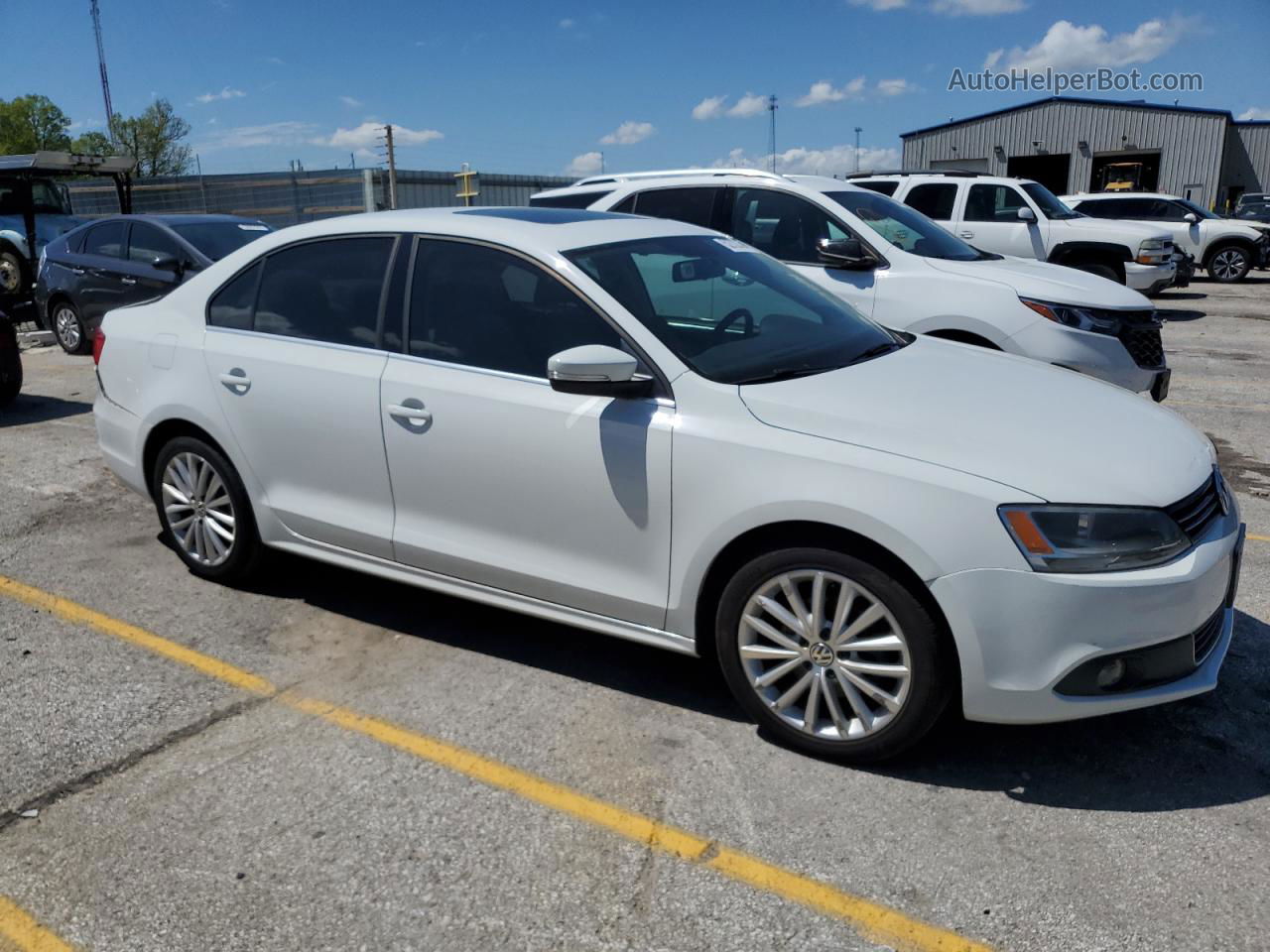 2014 Volkswagen Jetta Tdi White vin: 3VWLL7AJ5EM437398