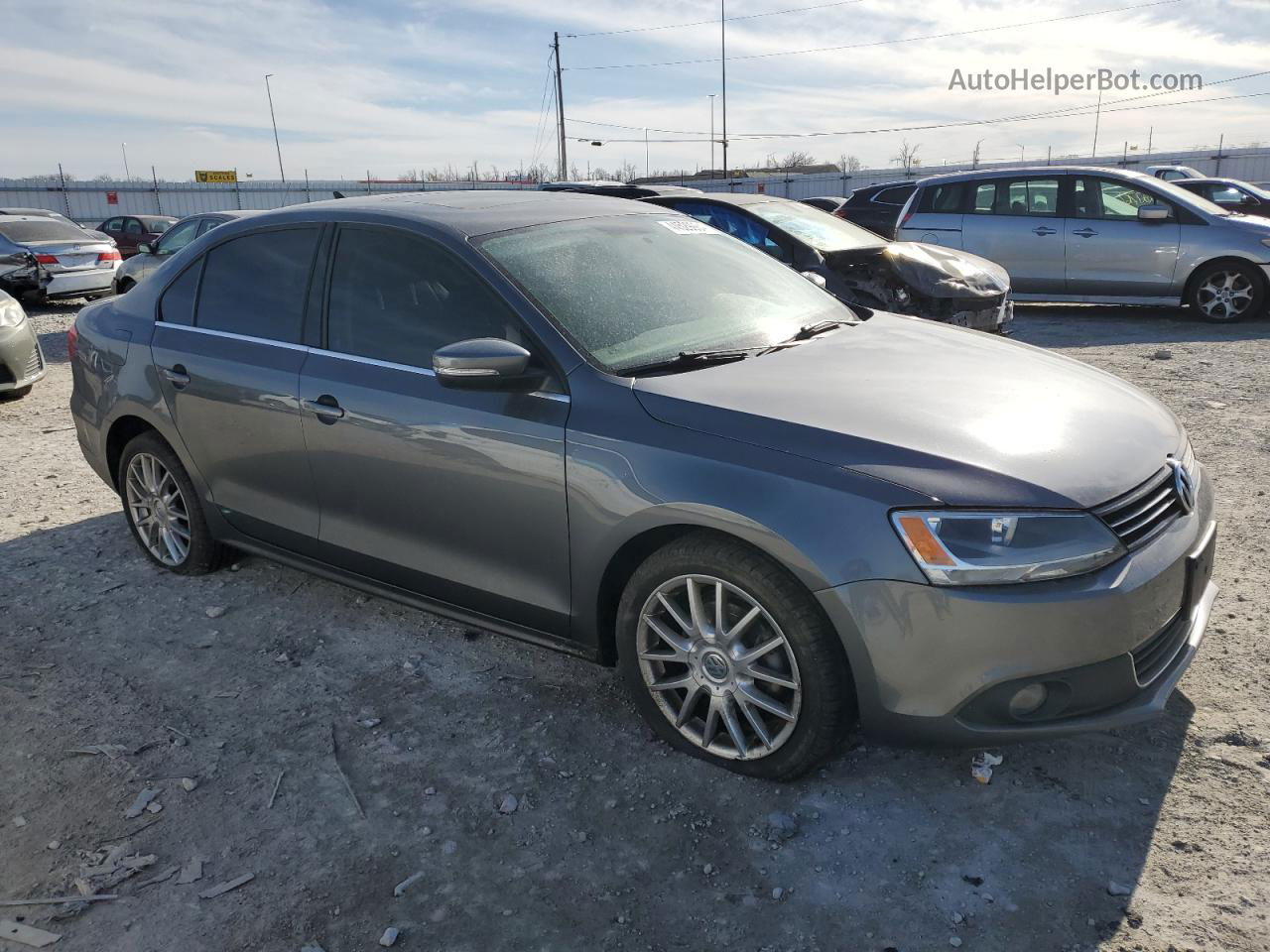 2011 Volkswagen Jetta Tdi Gray vin: 3VWLL7AJ6BM085766