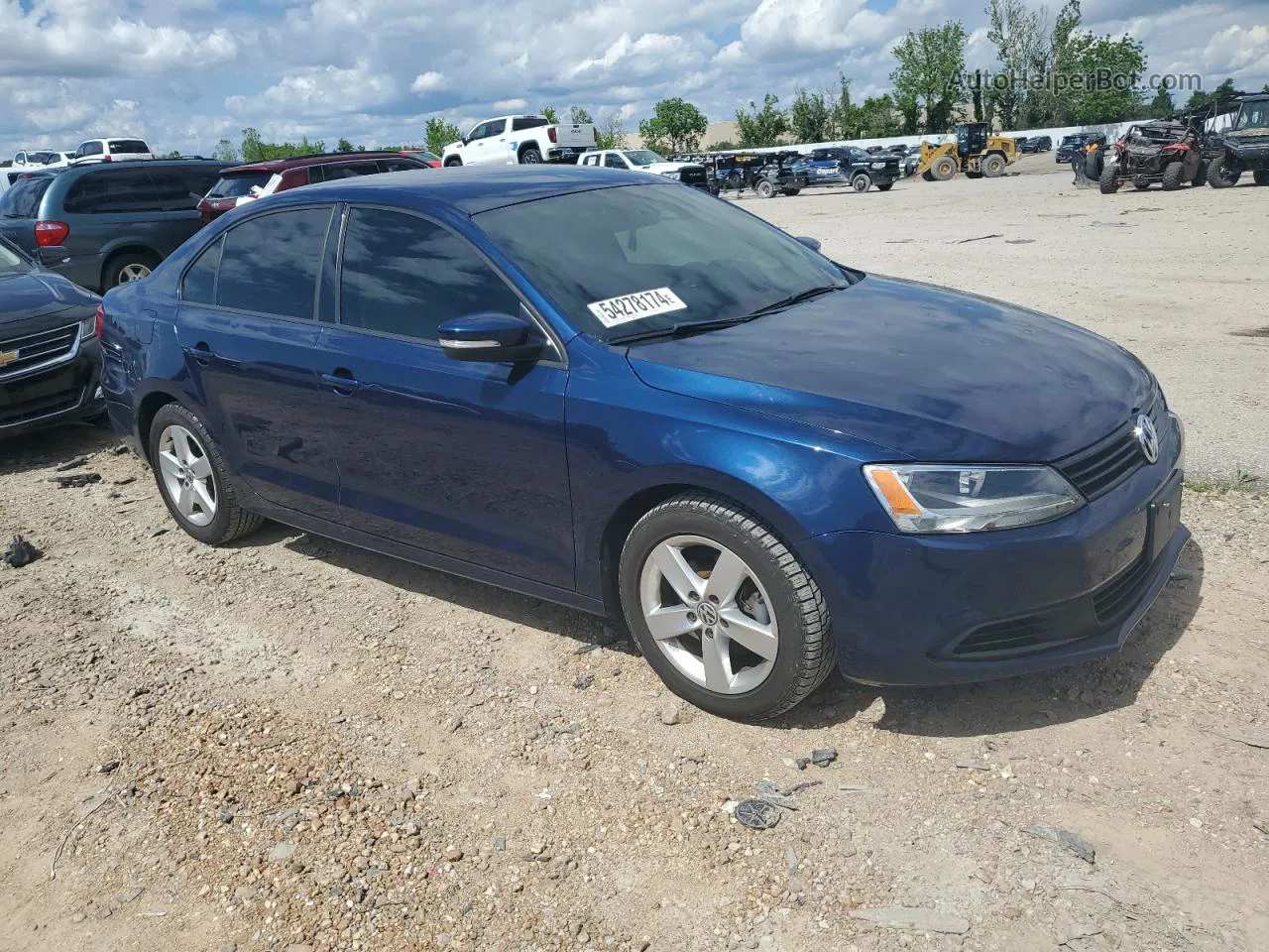 2012 Volkswagen Jetta Tdi Blue vin: 3VWLL7AJ6CM037735