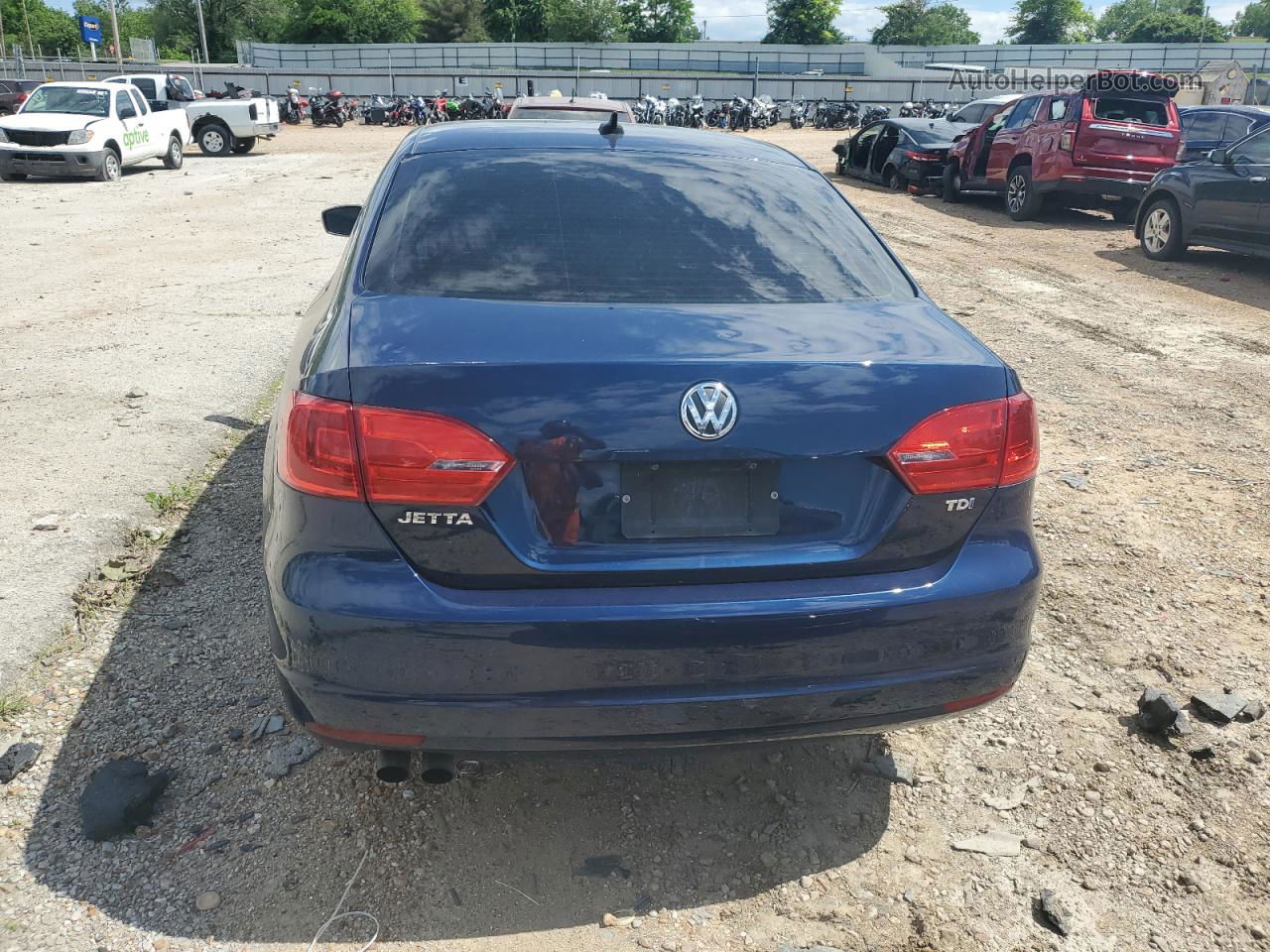 2012 Volkswagen Jetta Tdi Blue vin: 3VWLL7AJ6CM037735