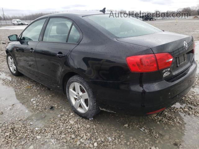 2012 Volkswagen Jetta Tdi Black vin: 3VWLL7AJ6CM343141