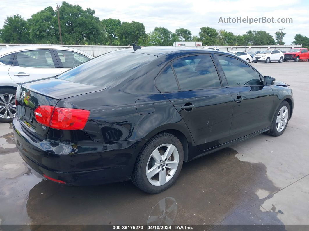 2012 Volkswagen Jetta 2.0l Tdi Black vin: 3VWLL7AJ6CM388595