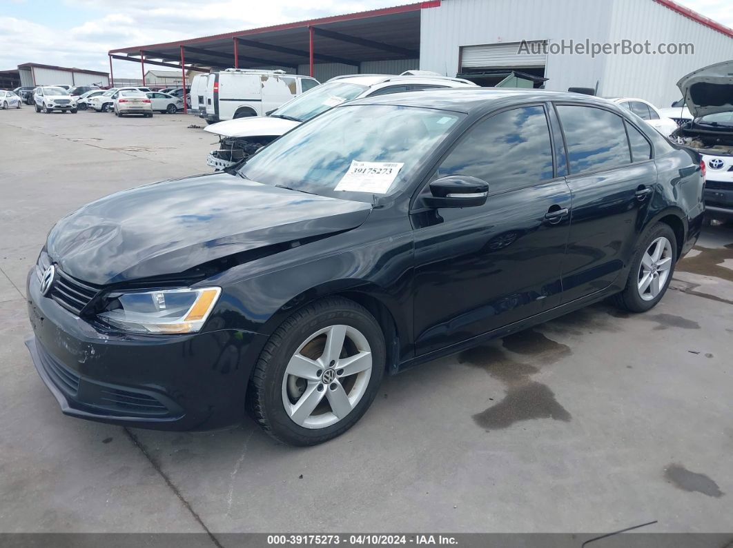 2012 Volkswagen Jetta 2.0l Tdi Black vin: 3VWLL7AJ6CM388595