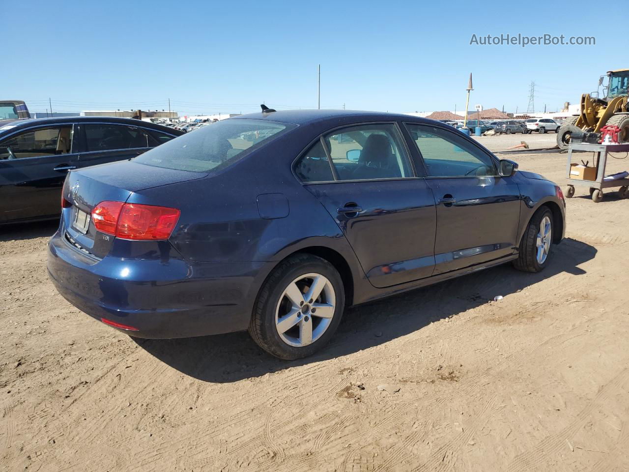 2012 Volkswagen Jetta Tdi Blue vin: 3VWLL7AJ6CM402575