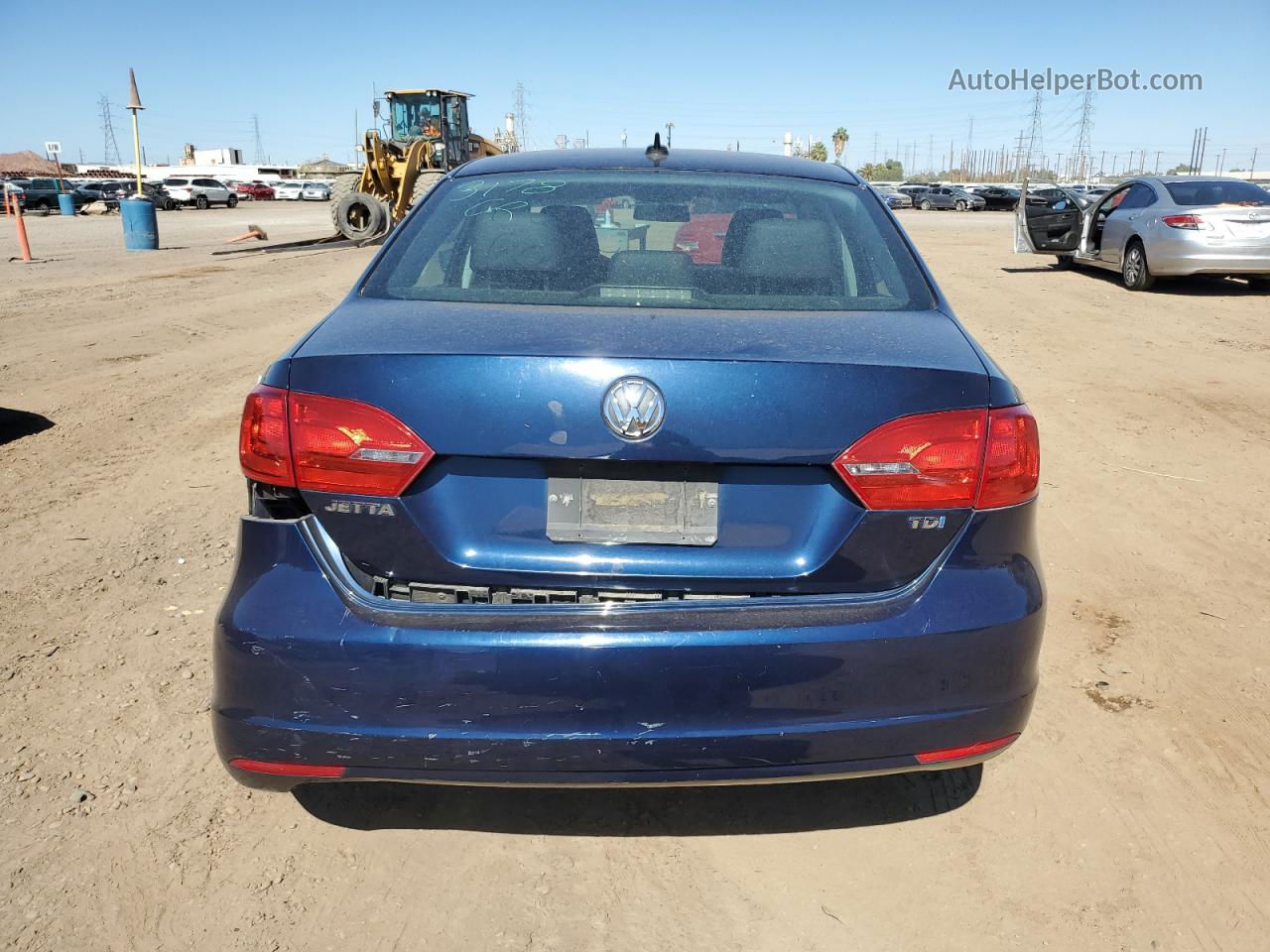 2012 Volkswagen Jetta Tdi Blue vin: 3VWLL7AJ6CM402575