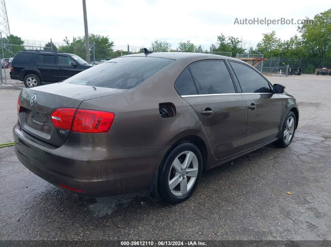 2012 Volkswagen Jetta 2.0l Tdi Brown vin: 3VWLL7AJ6CM405296