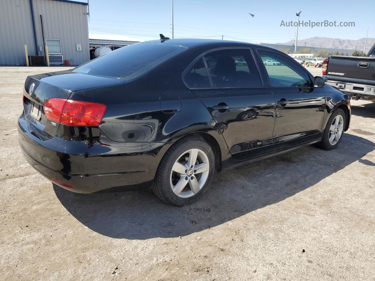 2012 Volkswagen Jetta Tdi Black vin: 3VWLL7AJ6CM425614