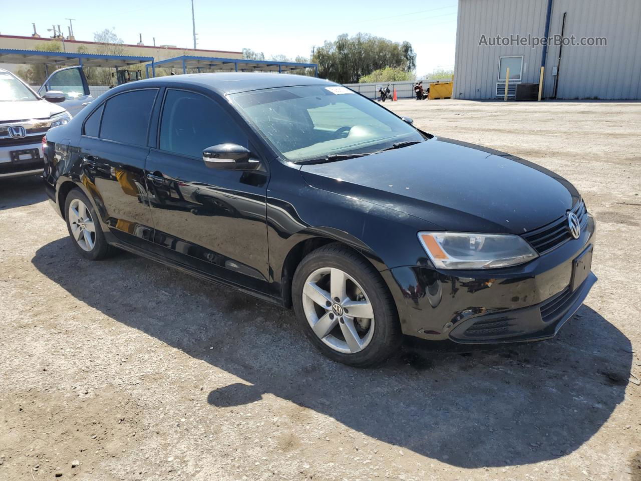 2012 Volkswagen Jetta Tdi Black vin: 3VWLL7AJ6CM425614