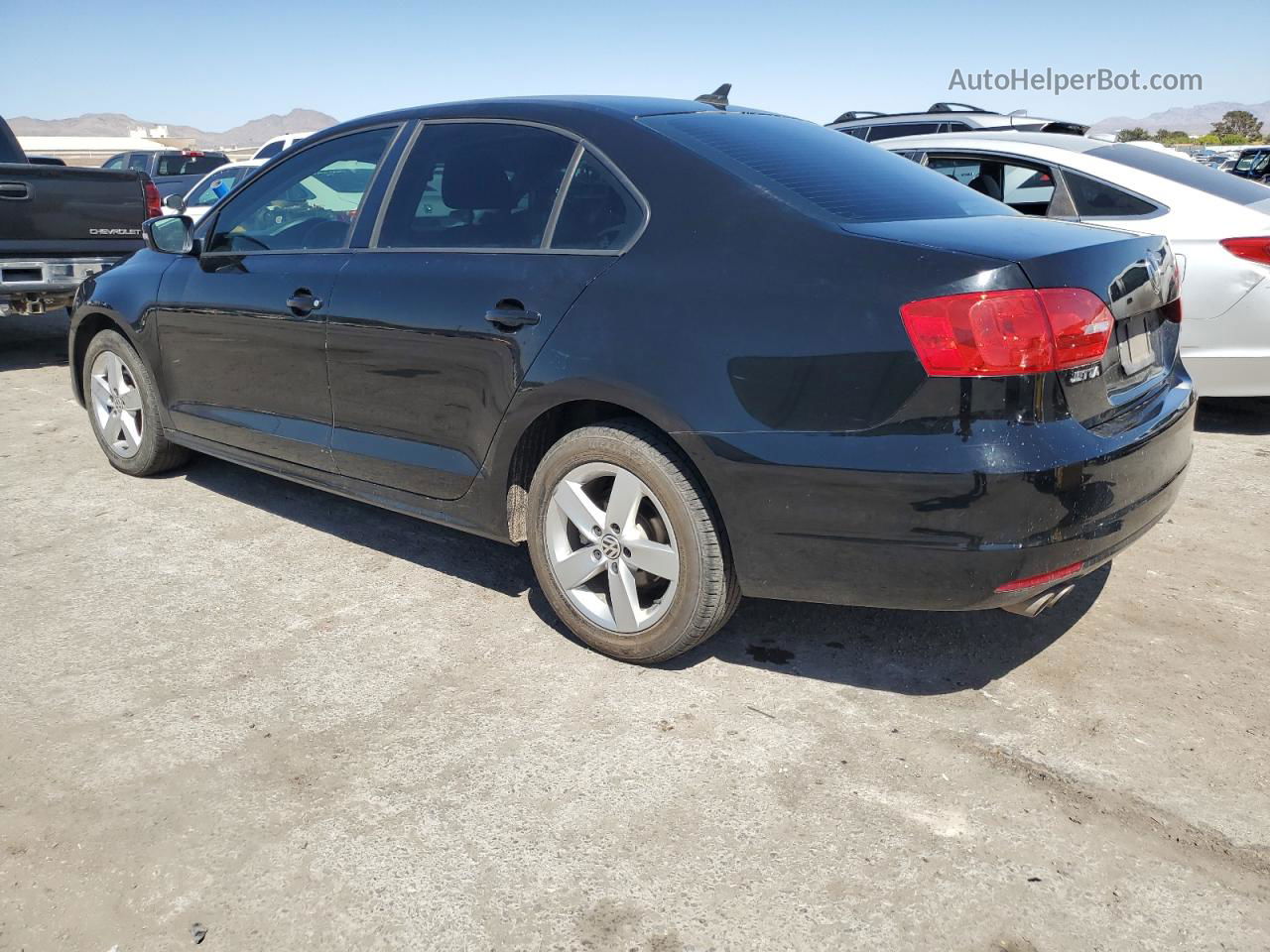 2012 Volkswagen Jetta Tdi Black vin: 3VWLL7AJ6CM425614