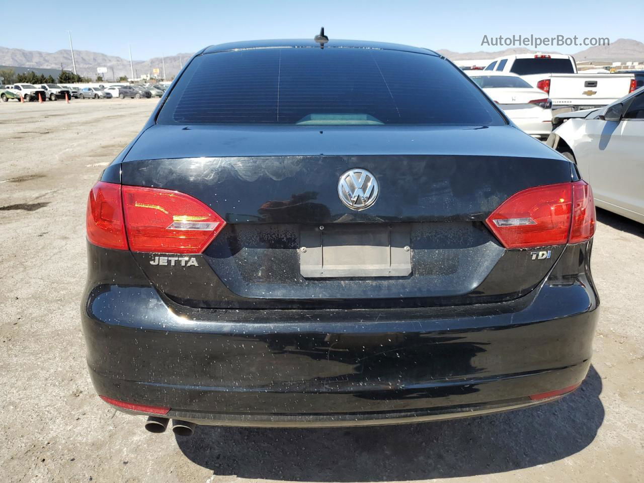 2012 Volkswagen Jetta Tdi Black vin: 3VWLL7AJ6CM425614